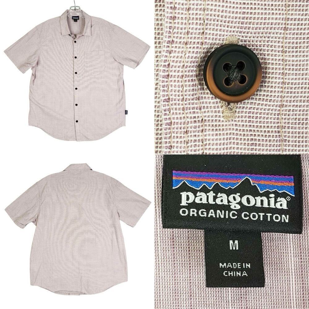 Patagonia Shirt Button Down Organic Cotton Men’s Size Medium M Pink SS